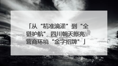 从“精准滴灌”到“全链护航” 四川朝天擦亮营商环境“金字招牌”