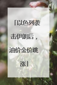以色列袭击伊朗后，油价金价跳涨