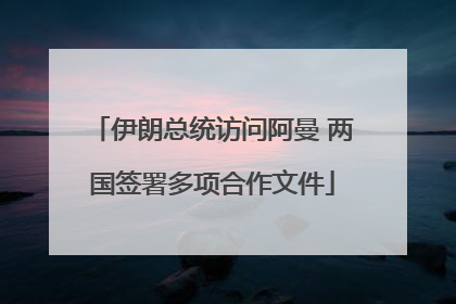 伊朗总统访问阿曼 两国签署多项合作文件