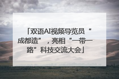 双语AI视频导览员“成都造”，亮相“一带一路”科技交流大会