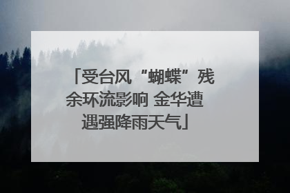 受台风“蝴蝶”残余环流影响 金华遭遇强降雨天气
