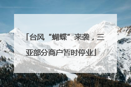 台风“蝴蝶”来袭，三亚部分商户暂时停业