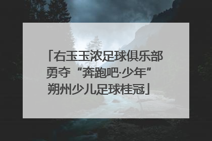 右玉玉浓足球俱乐部勇夺“奔跑吧·少年”朔州少儿足球桂冠