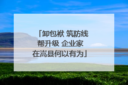 卸包袱 筑防线 帮升级 企业家在嵩县何以有为