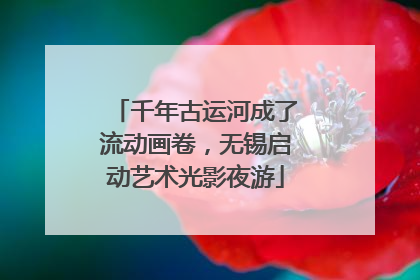 千年古运河成了流动画卷，无锡启动艺术光影夜游
