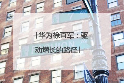 华为徐直军：驱动增长的路径