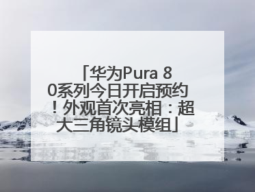 华为Pura 80系列今日开启预约！外观首次亮相：超大三角镜头模组