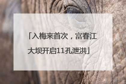 入梅来首次，富春江大坝开启11孔泄洪