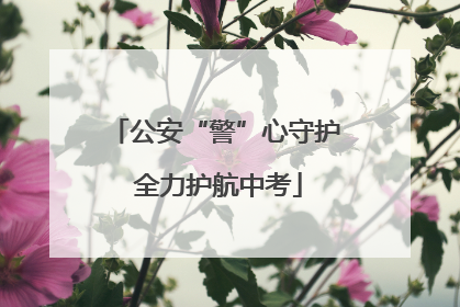 公安“警”心守护 全力护航中考