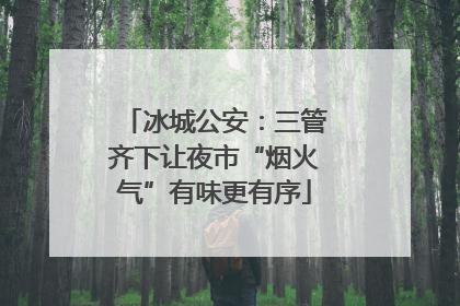 冰城公安：三管齐下让夜市“烟火气”有味更有序