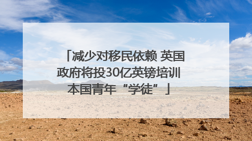 减少对移民依赖 英国政府将投30亿英镑培训本国青年“学徒”