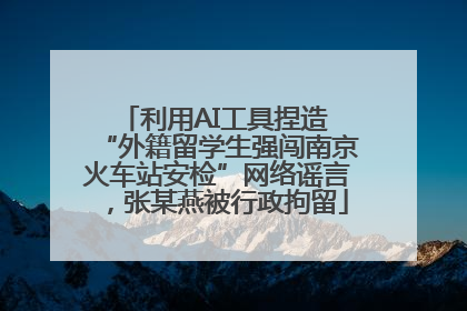 利用AI工具捏造 “外籍留学生强闯南京火车站安检”网络谣言，张某燕被行政拘留