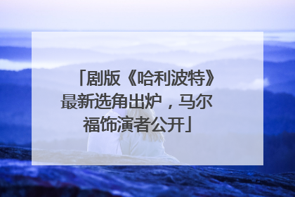剧版《哈利波特》最新选角出炉，马尔福饰演者公开