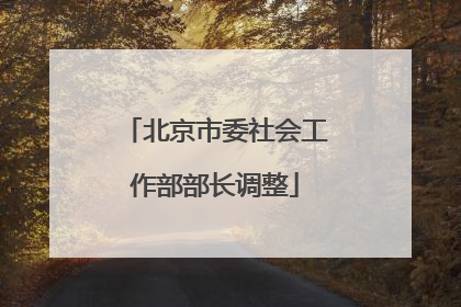 北京市委社会工作部部长调整