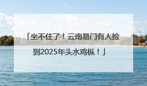 坐不住了！云南易门有人捡到2025年头水鸡枞！