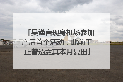 吴谨言现身机场参加产后首个活动，此前于正曾透露其本月复出
