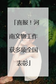 喜报！河南文物工作获多项全国表彰