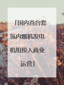 国内首台套氢内燃机发电机组投入商业运营