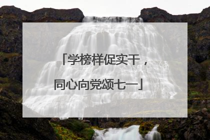 学榜样促实干，同心向党颂七一