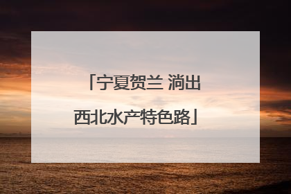 宁夏贺兰 淌出西北水产特色路