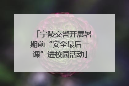 宁陵交警开展暑期前“安全最后一课”进校园活动