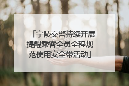 宁陵交警持续开展提醒乘客全员全程规范使用安全带活动