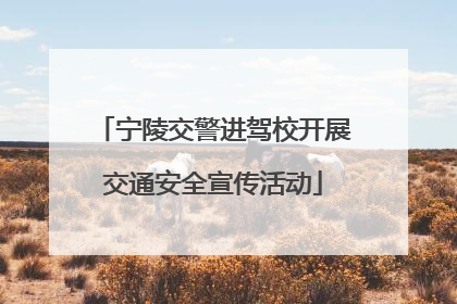 宁陵交警进驾校开展交通安全宣传活动