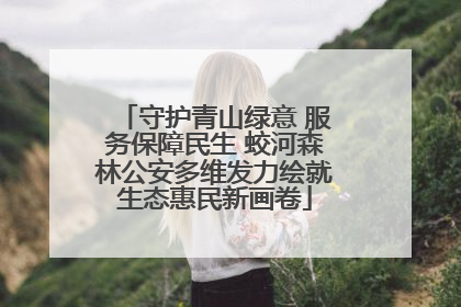 守护青山绿意 服务保障民生 蛟河森林公安多维发力绘就生态惠民新画卷