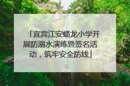 宜宾江安蟠龙小学开展防溺水演练暨签名活动，筑牢安全防线