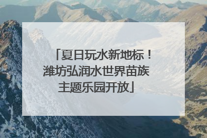 夏日玩水新地标！潍坊弘润水世界苗族主题乐园开放