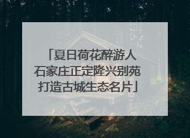 夏日荷花醉游人 石家庄正定隆兴别苑打造古城生态名片