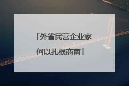 外省民营企业家何以扎根商南