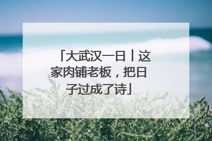 大武汉一日︱这家肉铺老板，把日子过成了诗