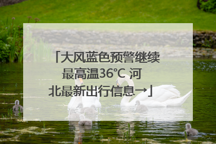 大风蓝色预警继续 最高温36℃ 河北最新出行信息→