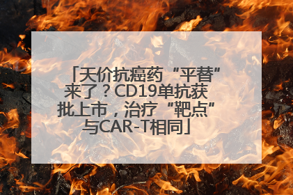 天价抗癌药“平替”来了？CD19单抗获批上市，治疗“靶点”与CAR-T相同