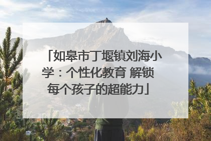 如皋市丁堰镇刘海小学：个性化教育 解锁每个孩子的超能力