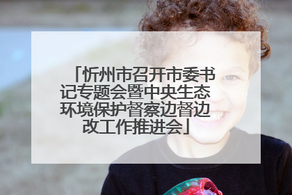 忻州市召开市委书记专题会暨中央生态环境保护督察边督边改工作推进会