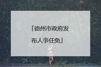 德州市政府发布人事任免