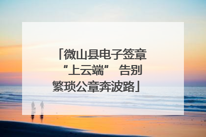 微山县电子签章“上云端” 告别繁琐公章奔波路