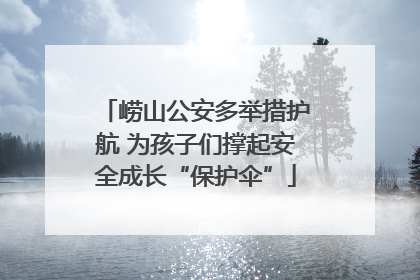 崂山公安多举措护航 为孩子们撑起安全成长“保护伞”