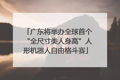 广东将举办全球首个“全尺寸类人身高”人形机器人自由格斗赛