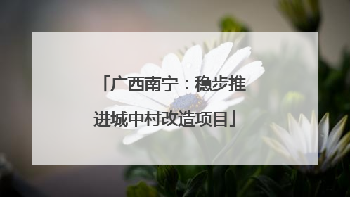 广西南宁：稳步推进城中村改造项目