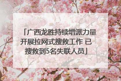 广西龙胜持续增派力量开展拉网式搜救工作 已搜救到5名失联人员