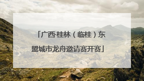 广西·桂林（临桂）东盟城市龙舟邀请赛开赛