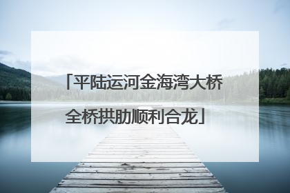 平陆运河金海湾大桥全桥拱肋顺利合龙