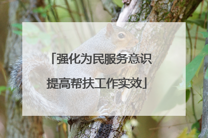 强化为民服务意识 提高帮扶工作实效