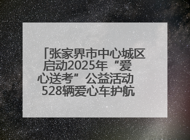张家界市中心城区启动2025年“爱心送考”公益活动 528辆爱心车护航高考学子