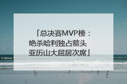 总决赛MVP榜：绝杀哈利独占鳌头 亚历山大屈居次席