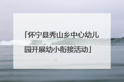 怀宁县秀山乡中心幼儿园开展幼小衔接活动