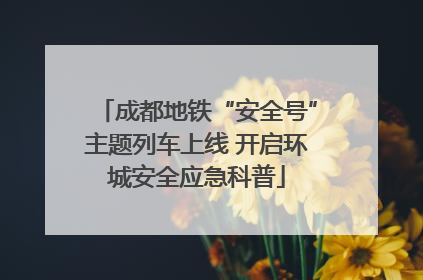 成都地铁“安全号”主题列车上线 开启环城安全应急科普
